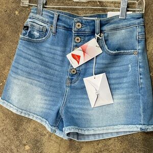 Brand new with tags high rise 5 button jean shorts. KanCan brand